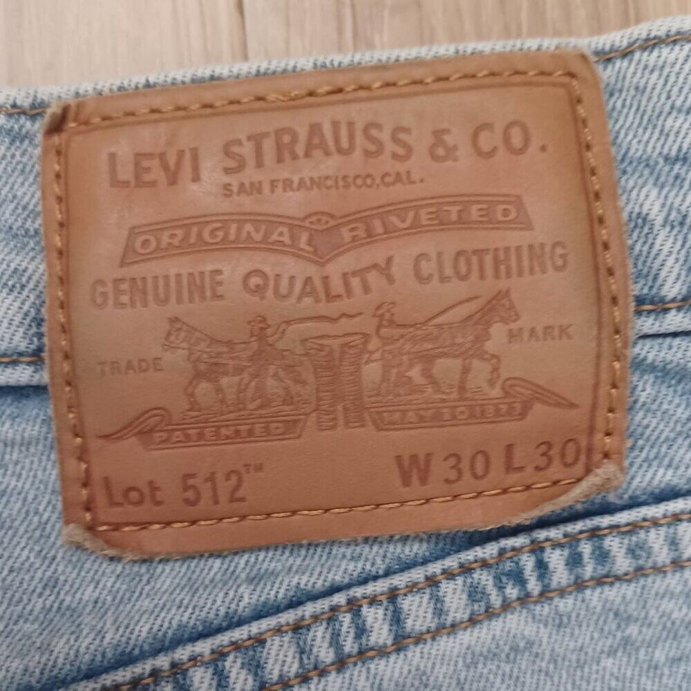 Vintage 90s Levi's 512 Straight Leg Jeans Light Wash Size 30x30 EVC - Picture 5 of 14
